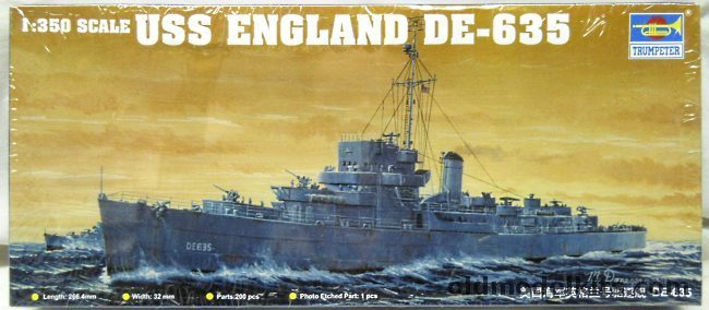 Trumpeter 1/350 USS England DE635 Destroyer Escort, 05305 plastic model kit